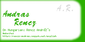 andras rencz business card